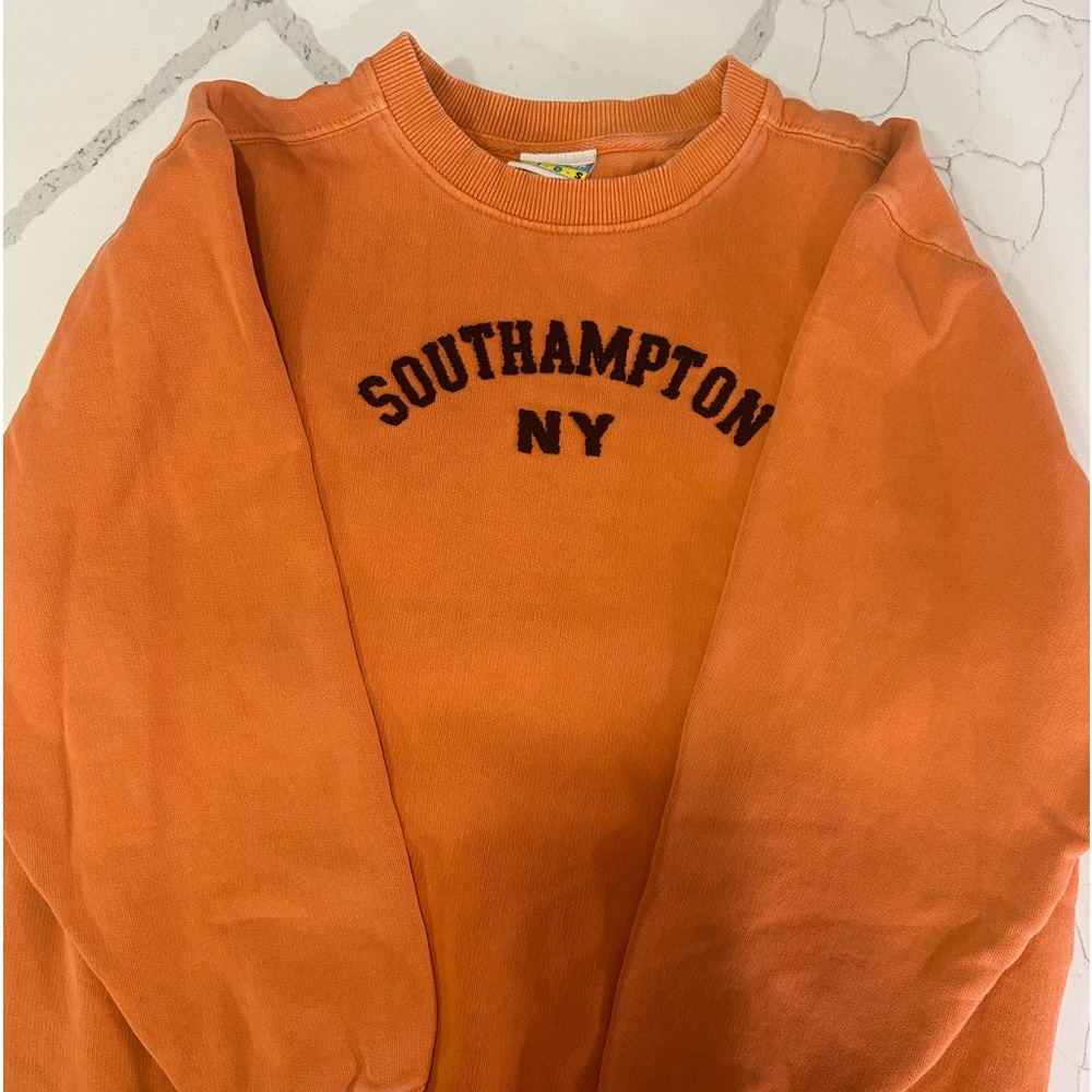 Kids Orange Southampton NY Pullover Sweatshirt
